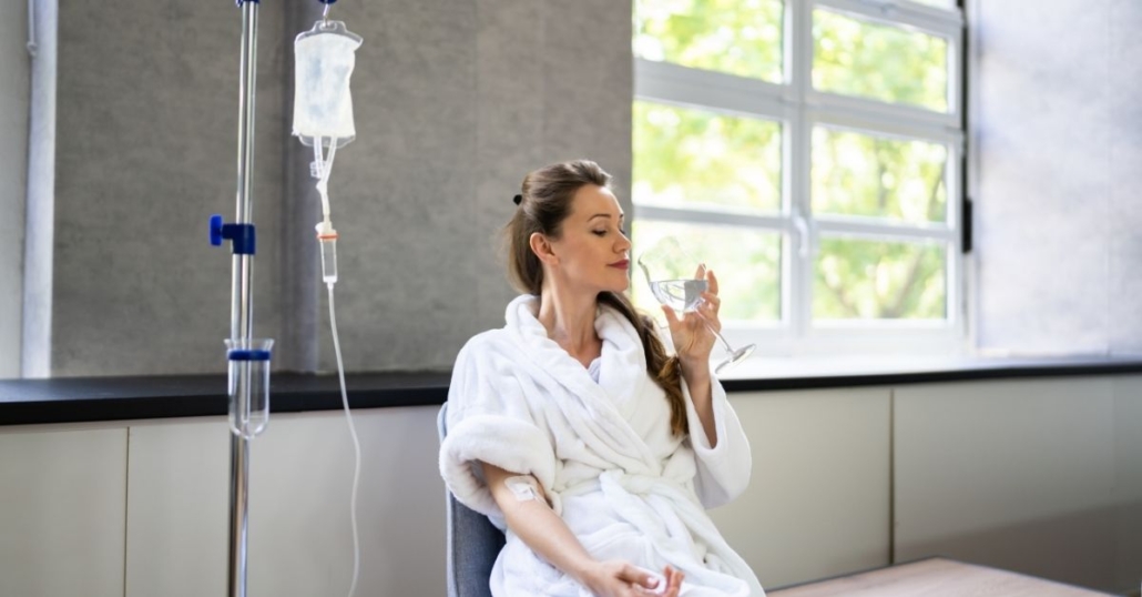 a woman take IV Therapy to Boost Immunity system