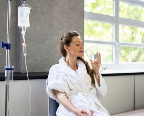 a woman take IV Therapy to Boost Immunity system